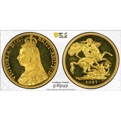 40 - PR64 DCAM | UNITED KINGDOM. Victoria, 1837-1901. Gold 2 Pounds (Double Sovereign), 1887. Royal Mint ... 