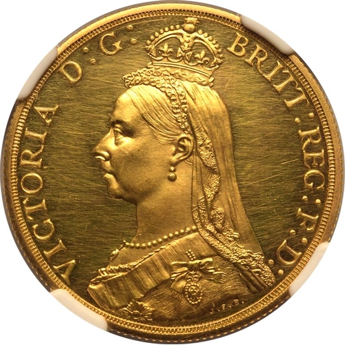 41 - PF 62 CAMEO | UNITED KINGDOM. Victoria, 1837-1901. Gold 2 Pounds (Double Sovereign), 1887. Royal Min... 