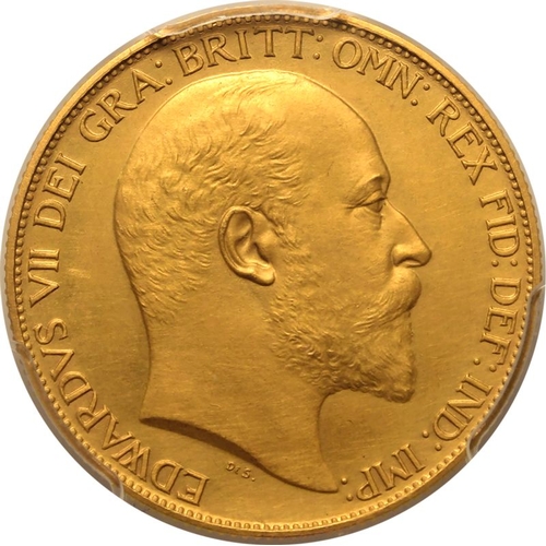 42 - PR64  | UNITED KINGDOM. Edward VII, 1901-10. Gold 2 Pounds (Double Sovereign), 1902. London. Matte p... 