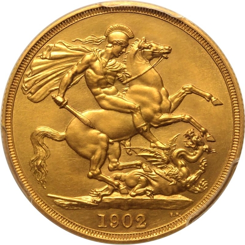 42 - PR64  | UNITED KINGDOM. Edward VII, 1901-10. Gold 2 Pounds (Double Sovereign), 1902. London. Matte p... 