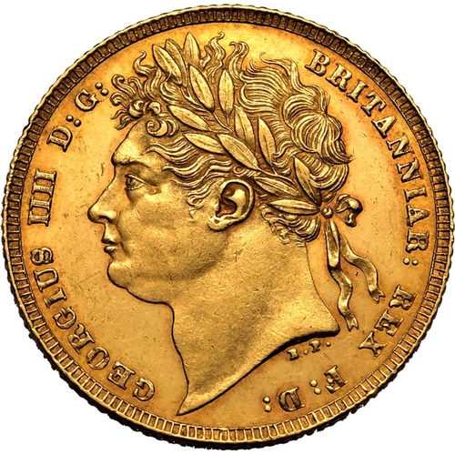 52 - About extremely fine | UNITED KINGDOM. George IV, 1820-30. Gold Sovereign, 1821. London. Laureate he... 