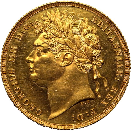 53 - Good extremely fine, hairlines | UNITED KINGDOM. George IV, 1820-30. Gold Sovereign, 1821. London. P... 