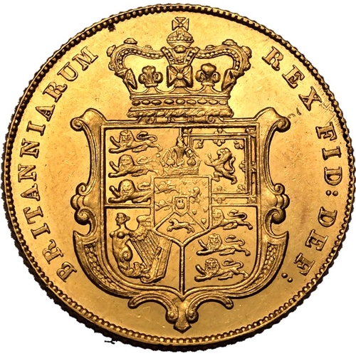 56 - Extremely fine | UNITED KINGDOM. George IV, 1820-30. Gold Sovereign, 1830. London. Bare head left; d... 