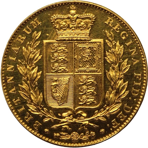 60 - About as struck | UNITED KINGDOM. Victoria, 1837-1901. Gold Sovereign, 1839. London. Proof - Plain e... 