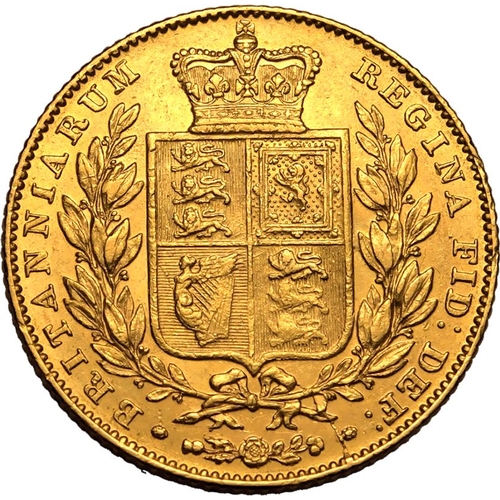 61 - Good very fine | UNITED KINGDOM. Victoria, 1837-1901. Gold Sovereign, 1843. London. First young head... 