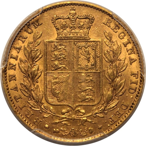 67 - AU55  | UNITED KINGDOM. Victoria, 1837-1901. Gold Sovereign, 1848. London. Small head. First, smalle... 