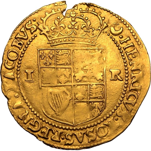 7 - Very fine | ENGLAND. James I, 1603-25. Gold Double-crown, ND (1617-1618). mm Crescent 72b. Fifth cro... 