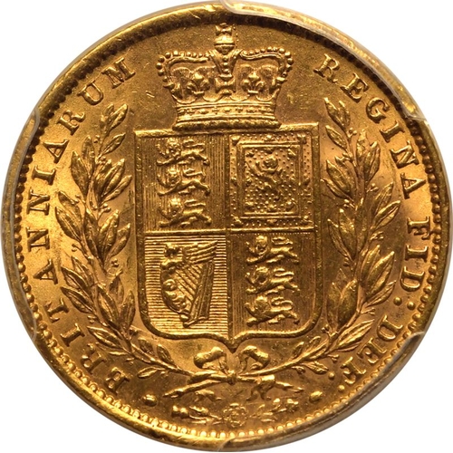 77 - MS62  | UNITED KINGDOM. Victoria, 1837-1901. Gold Sovereign, 1859. London. Second young head of Vict... 