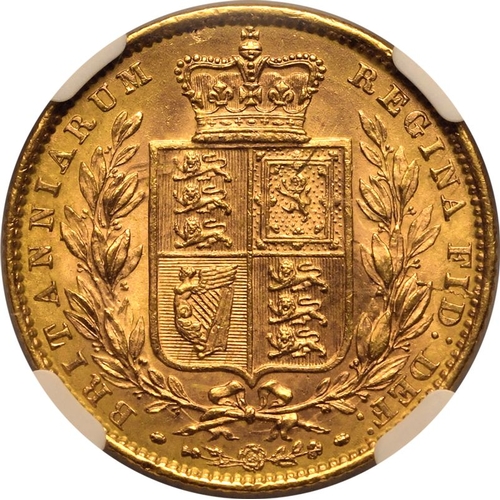 84 - MS 64 | UNITED KINGDOM. Victoria, 1837-1901. Gold Sovereign, 1872. London. Shield - no die number. S... 