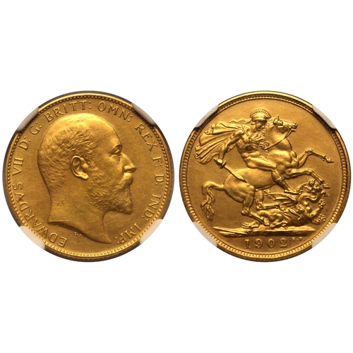 89 - PF 61 MATTE | UNITED KINGDOM. Edward VII, 1901-10. Gold Sovereign, 1902. London. Matte Proof. Bare h... 