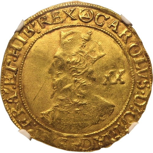 9 - MS 62 | ENGLAND. Charles I, 1625-49. Gold Unite, ND (1641-1643). Tower Mint. Triangle-In-Circle 119b... 