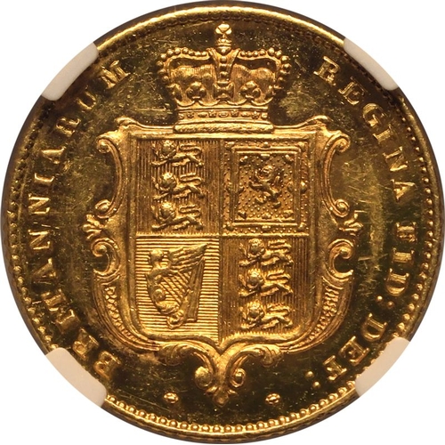 96 - PF 61 | UNITED KINGDOM. Victoria, 1837-1901. Gold Half-Sovereign, 1853. London. Proof Small date. Fi... 