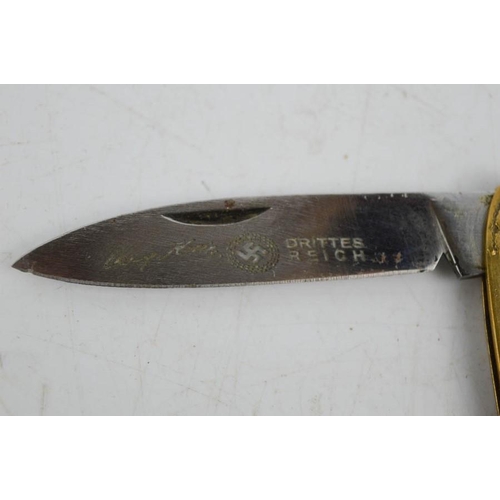 20 - An Adolf Hitler commemorative penknife, propaganda of the U boats.