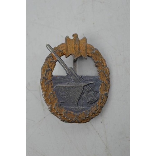 23 - A Kriegman flak artillery badge, bearing makers marks.