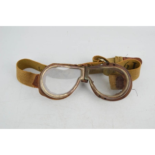 38 - A WWII AM Pilots goggles, stamped 1940.