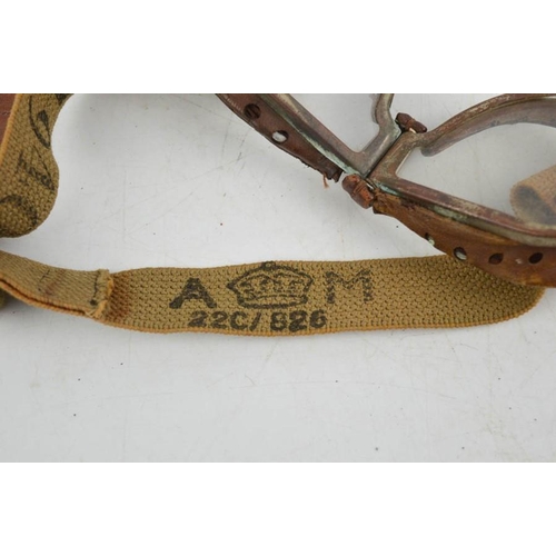 38 - A WWII AM Pilots goggles, stamped 1940.