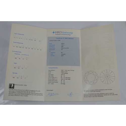 54 - A platinum diamond solitaire ring, the brilliant cut 9.35ct diamond in a six double claw setting, 6.... 