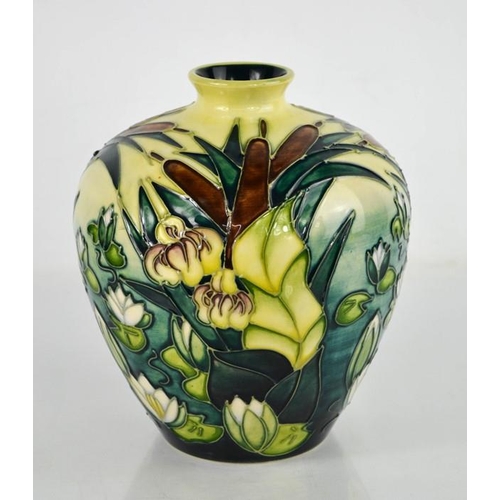 25 - A Moorcroft Pottery Lamia pattern vase, designed by Rachel Bishop, factory stamps and initialled WM ... 