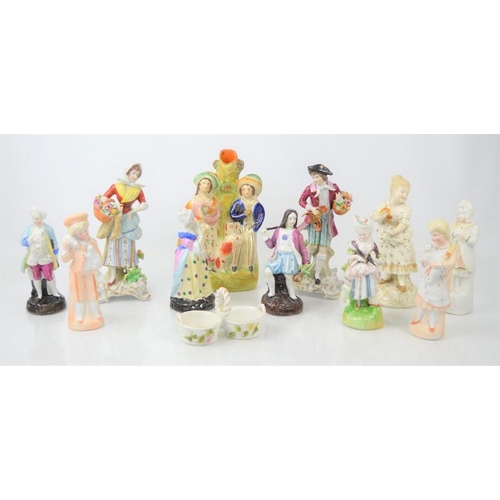 272 - A group of ceramic figures to include Staffordshire and Sitzendorf  examples