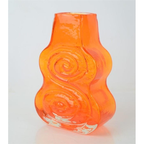 274 - A Whitefriars tangerine Cello vase by Geoffrey Baxter, height 18cm.