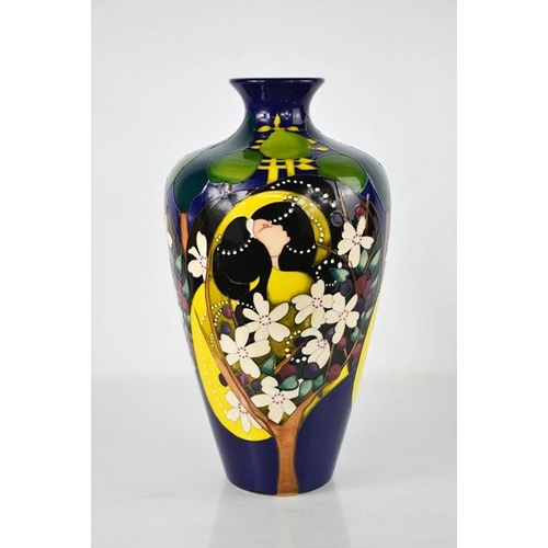 3 - A Moorcroft Trial Art Nouveau style Tamlaine vase signed Kerri to the base, and dated 7.11.18, 31cm ... 