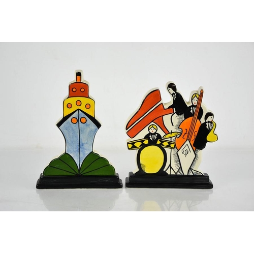 33 - Two limited edition Lorna Bailey flatback pottery ornaments: Ocean Liner 91/250 and The Jazzband 91/... 