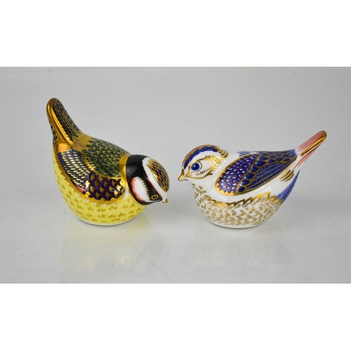 45 - Two Royal Crown Derby birds: LIV, LVIII, both with gold stoppers.