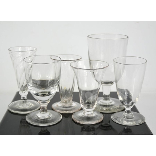 133 - A Group of Georgian and later glasses of various form.