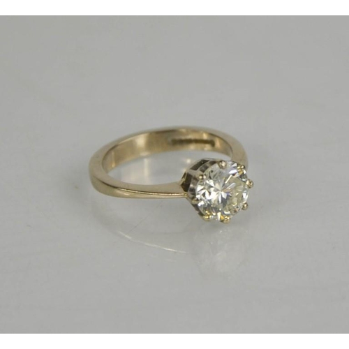 170 - An 18ct white gold diamond solitaire, 1.57ct diamond approximately, size J, colour IJ, SI2,  4.1g.