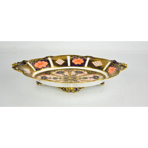 21 - A Royal Crown Derby lozenge dish, circa 1907, Imari pattern 1128, 27cm long.