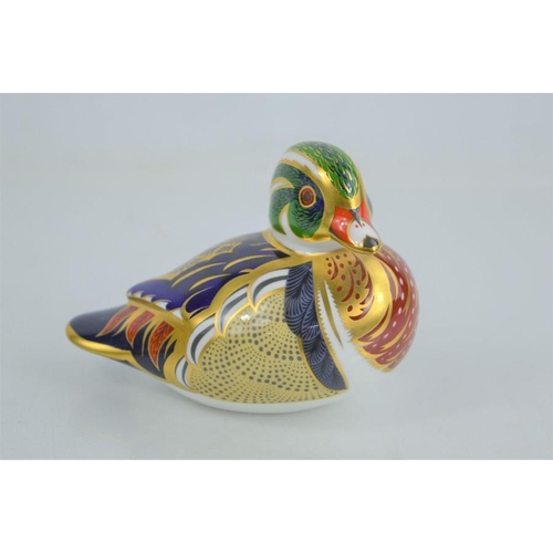 33 - A Royal Crown Derby Carolina Duck with gold stopper