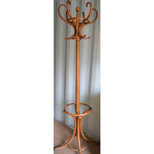 552 - A Victorian bentwood hat and coat stand