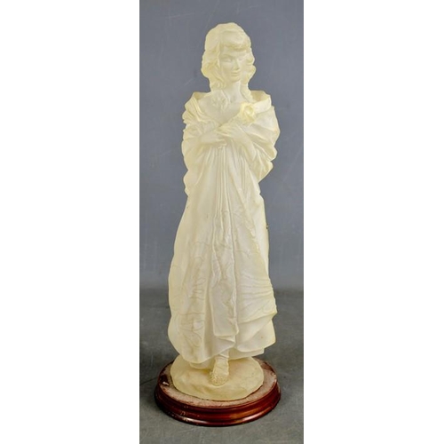 96 - An opaque resin model of a female figure, 40cm high.