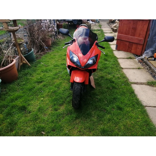 569 - A 2002 Honda CBR600 f4i, mot until 1st November 2021, 31k miles, recent fairing kit, aftermarket Fue... 