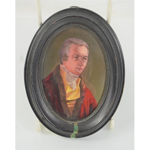 493a - William Bone (1792-1846); portrait of Henry Bone, oil on enamel, inscription verso Henry Bone ARA bo... 