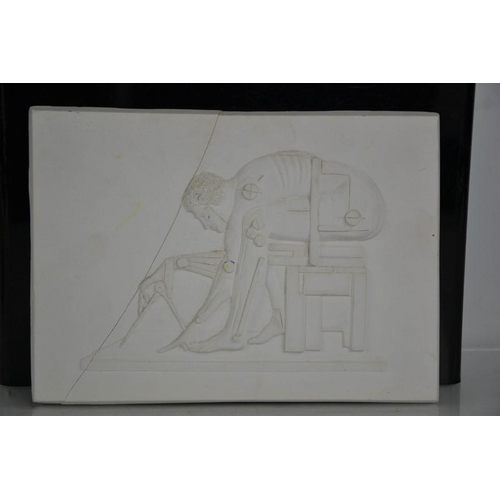 17 - Eduardo Paolozzi (1924-2005) Newton (After Blake) plaster plaque, with original box, signed by the a... 