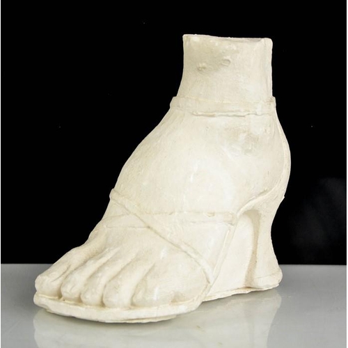 20 - Eduardo Paolozzi (1924-2005) a plasterwork foot wearing a shoe, 14cms tall