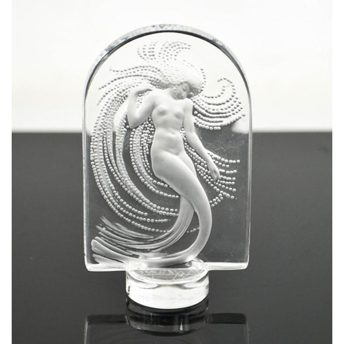 21 - A Lalique Art Nouveau mermaid paperweight, signed to base Marie-Claude Lalique 10cms tall