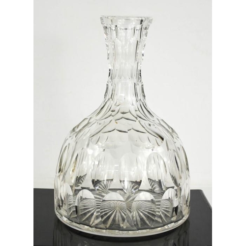 40 - A magnum cut glass carafe circa 1920, 26cm high.