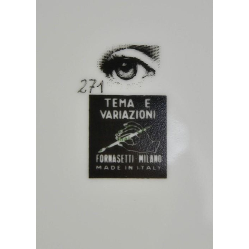 47 - A Fornasetti Tera Veriazione display plate, 'Julia' no 271, 27cm diameter.