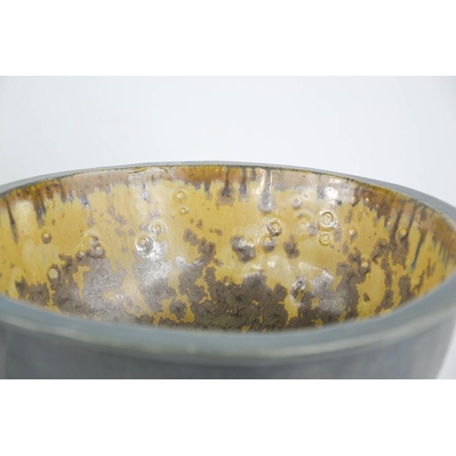 77 - Catriona McLeod (born 1946): Studio pottery footed bowl, initialled CMc and E4 to the base.