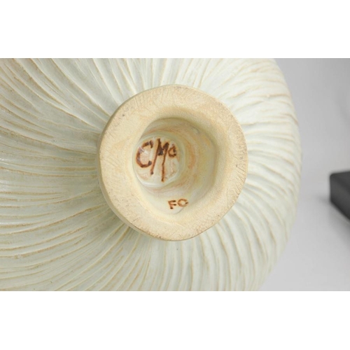 79 - Catriona McLeod (born 1946):  a large Studio pottery pedestal bowl, initialled CMc to the base.