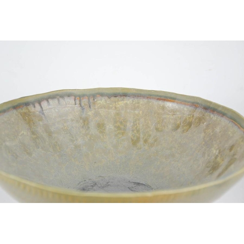 81 - Catriona McLeod (born 1946):  a large Studio pottery pedestal bowl, initialled CMc to the base.