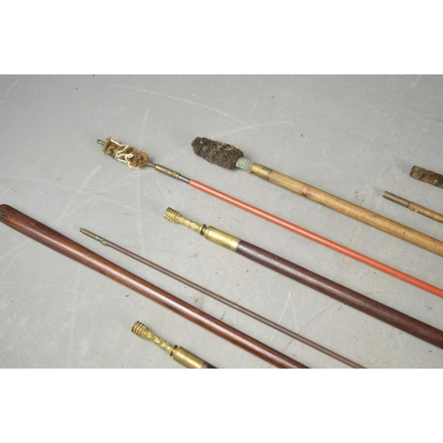 489 - A group of vintage gun cleaning rods, some Parker-Hale examples