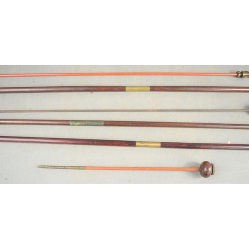 489 - A group of vintage gun cleaning rods, some Parker-Hale examples