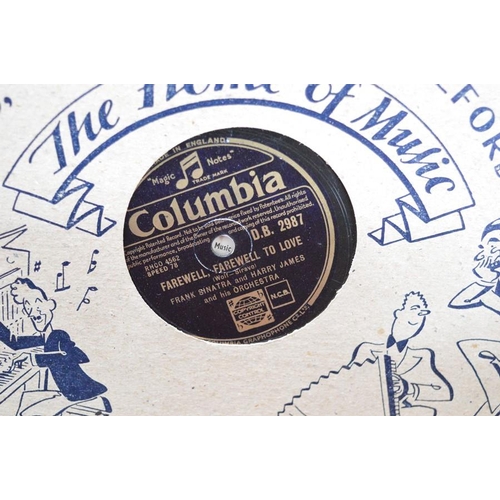 525 - A group of Frank Sinatra 78rpm records to include some early examples and samplers for radio station... 