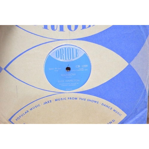 527 - A group of 78rpm records to include Frankie laine, Dinah Shore, Jackie Gleason, Andy Williams, Tony ... 