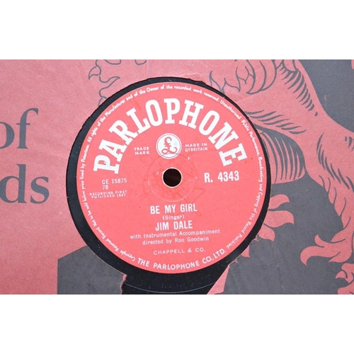 528 - A group of 78rpm records to include Jim Dale, Johnnie Ray, Lew Stone, The Four Aces, Bing Crosby, Er... 