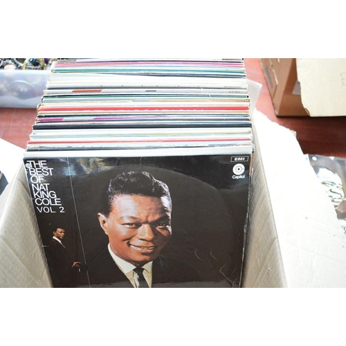 529 - A group of LP records to include Ella Fitzgerald, Lindisfarne, Tammy Wynette, Cliff Richard, Peggy L... 