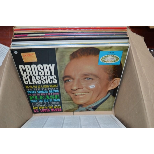529 - A group of LP records to include Ella Fitzgerald, Lindisfarne, Tammy Wynette, Cliff Richard, Peggy L... 